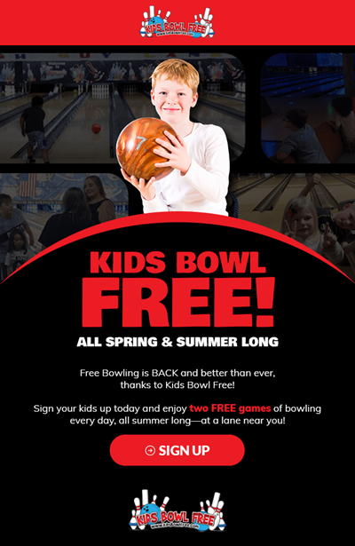 Kids Bowl Free flyer